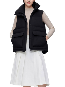 Bosideng Unisex Classic Oversized Down Gilet, Black - view 2, Black