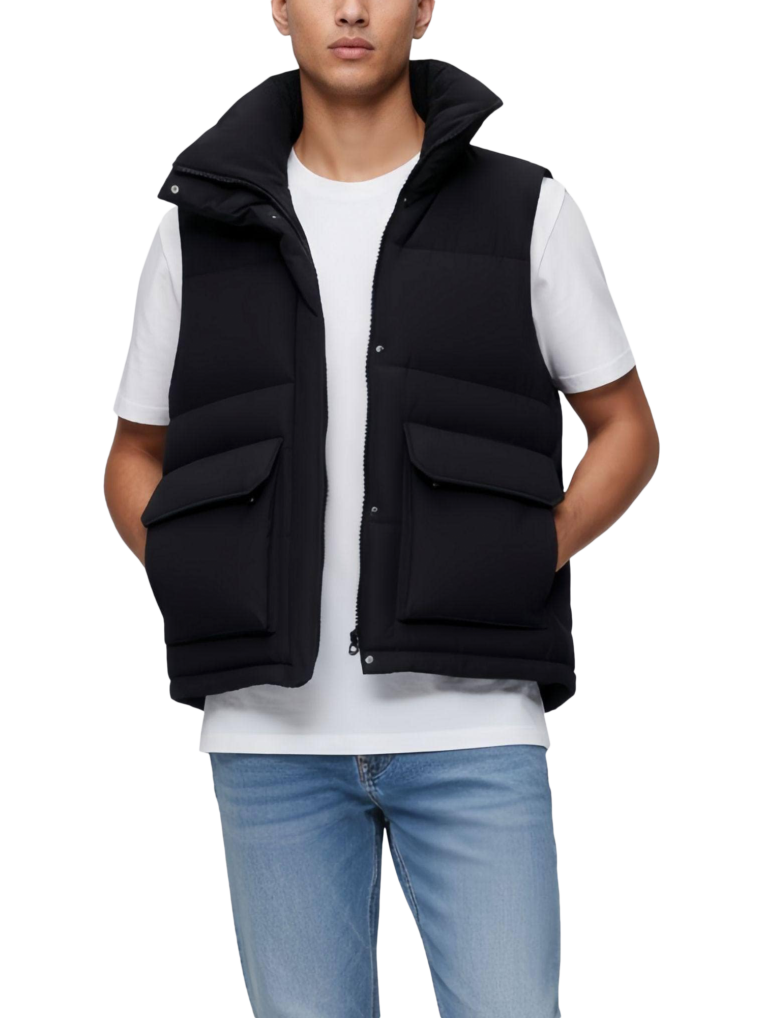 Product image 2 of 5, which shows Bosideng Unisex Classic Oversized Down Gilet, Black, XXS