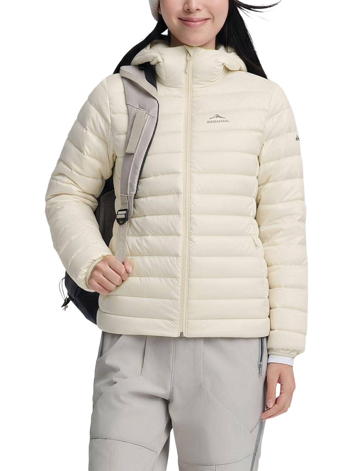 Product image 2 of 5, which shows Bosideng Hooded Goose Down Waterproof Jacket, Sand, 12