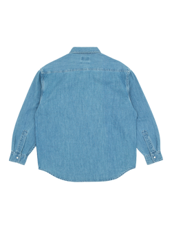 Pendleton Cotton Western Workshirt, Stone Wash Denim - view 2, Stone Wash Denim