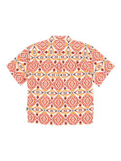 Pendleton Cotton Regular Fit Bandana Print Camp Collar Shirt - view 2, Cream