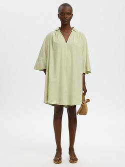 Selected Luisa Mini Linen Shirt Dress - view 2, Mint