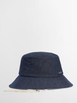 Barbour Asker Denim Bucket Hat, Indigo - view 2, Indigo