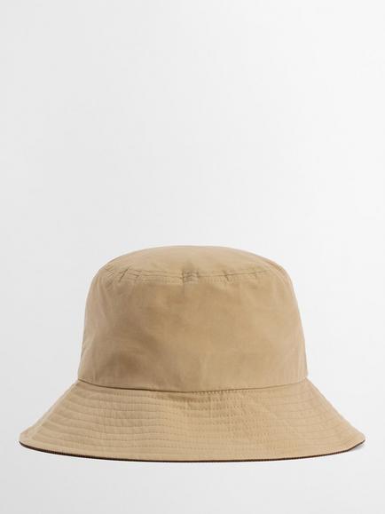 Barbour Asker Showerproof Bucket Hat, Beige - view 2, Beige