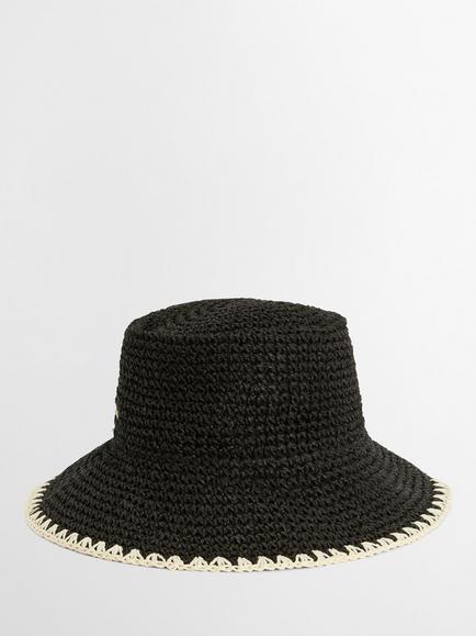 Barbour Camille Crochet Hat, Black - view 2, Black