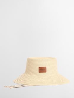 Barbour Polly Braid Bucket Hat, Cream - view 2, Cream