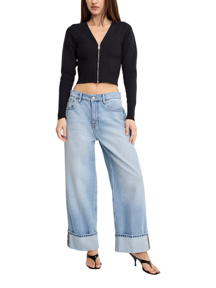 Good American Good Standard Baggy Jeans, Light Blue - view 2, Light Blue