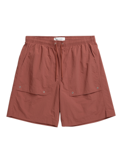 Norse Projects Relaxed Nylon Swim Shorts, Cowhide, Cowhide