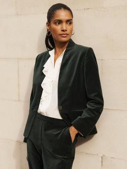 NRBY Jay Velvet Jacket, Forest Green