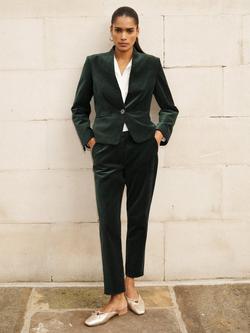 NRBY Jay Velvet Jacket - view 2, Forest Green