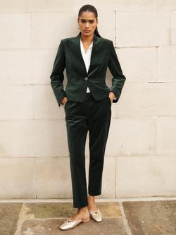 NRBY Imogen Cotton Velvet Trousers - view 2, Forest Green