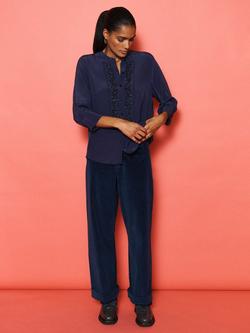 NRBY Kate Cotton Velvet Trousers, Ink - view 2, Ink