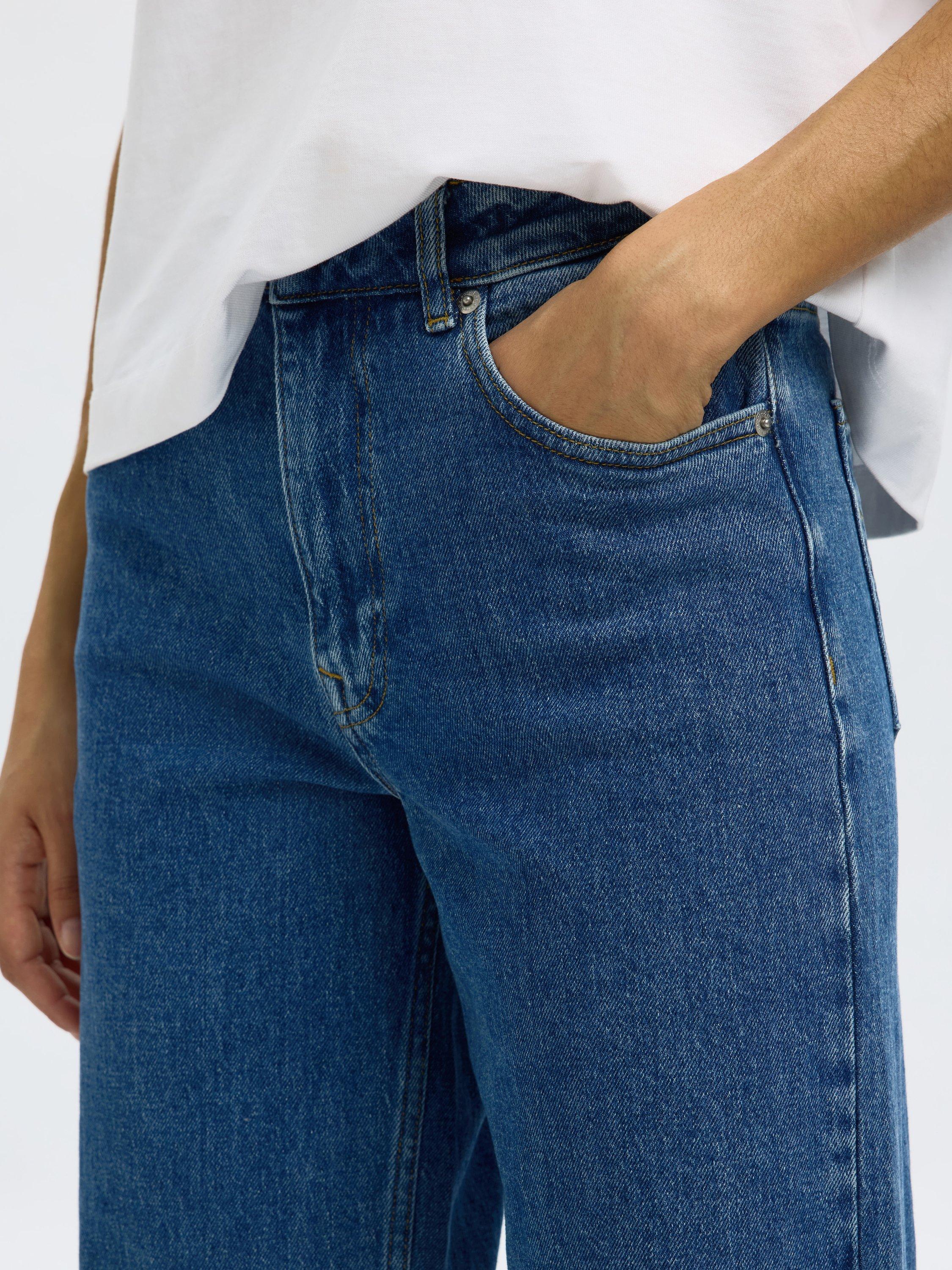 Product image 5 of 7, which shows Selected Bea Wide Leg Jeans, Blue, 26