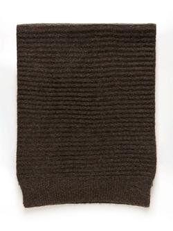 KAFFE Abigail Ribbed Scarf, Seal Brown Melange - view 2, Seal Brown Melange