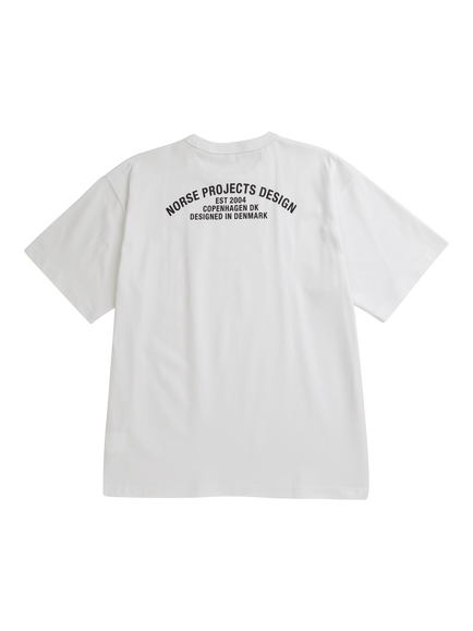 Norse Projects Cotton Regular Fit Short Sleeve Arch Logo T-Shirt, White - view 2, White