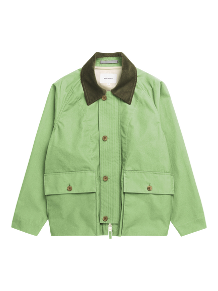 Norse Projects Holmen Wax Cotton Jacket, Basil, Basil