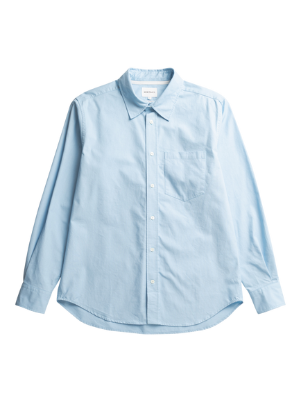 Norse Projects Cotton Shirt, Cerulean, Cerulean