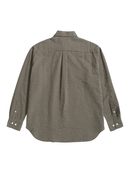 Norse Projects Espevik Cotton Blend Check Overshirt, Taupe - view 2, Taupe