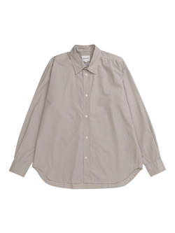 Norse Projects Espevik Cotton Blend Stripe Overshirt, Walnut, Walnut