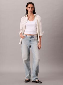 Calvin Klein Signature 90's Straight Leg Cotton Denim Jeans, Lafayette