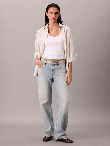 Calvin Klein Signature 90's Straight Leg Cotton Denim Jeans, Lafayette