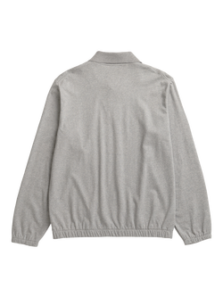 Norse Projects Cotton Regular Fit Long Sleeve Piled Textured Polo Shirt, Grey Melange - view 2, Grey Melange