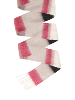 ICHI Molly Striped Scarf, Maroon