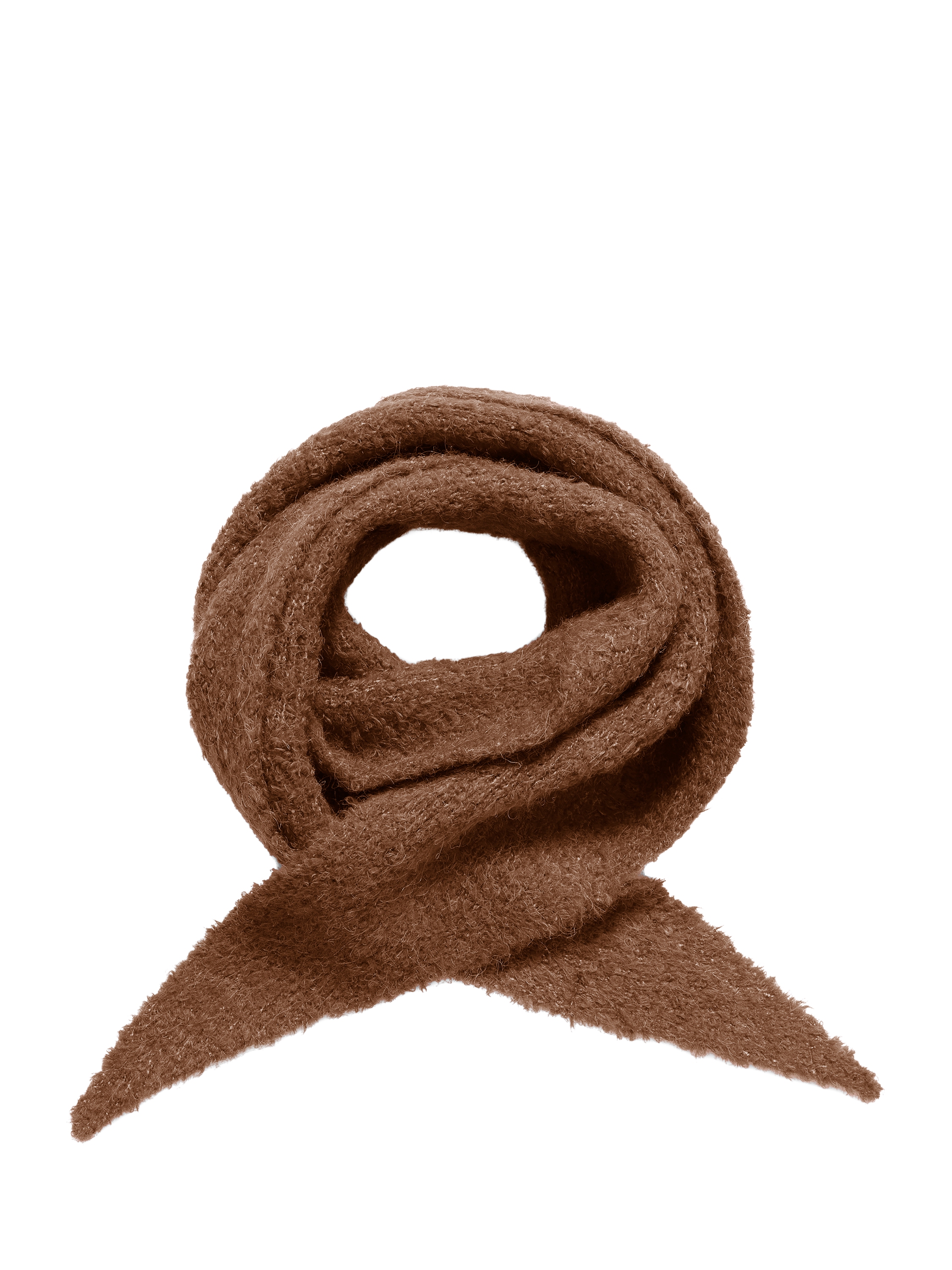 Product image 1 of 2, which shows ICHI Aui Textured Scarf, Coffee Bean, One Size