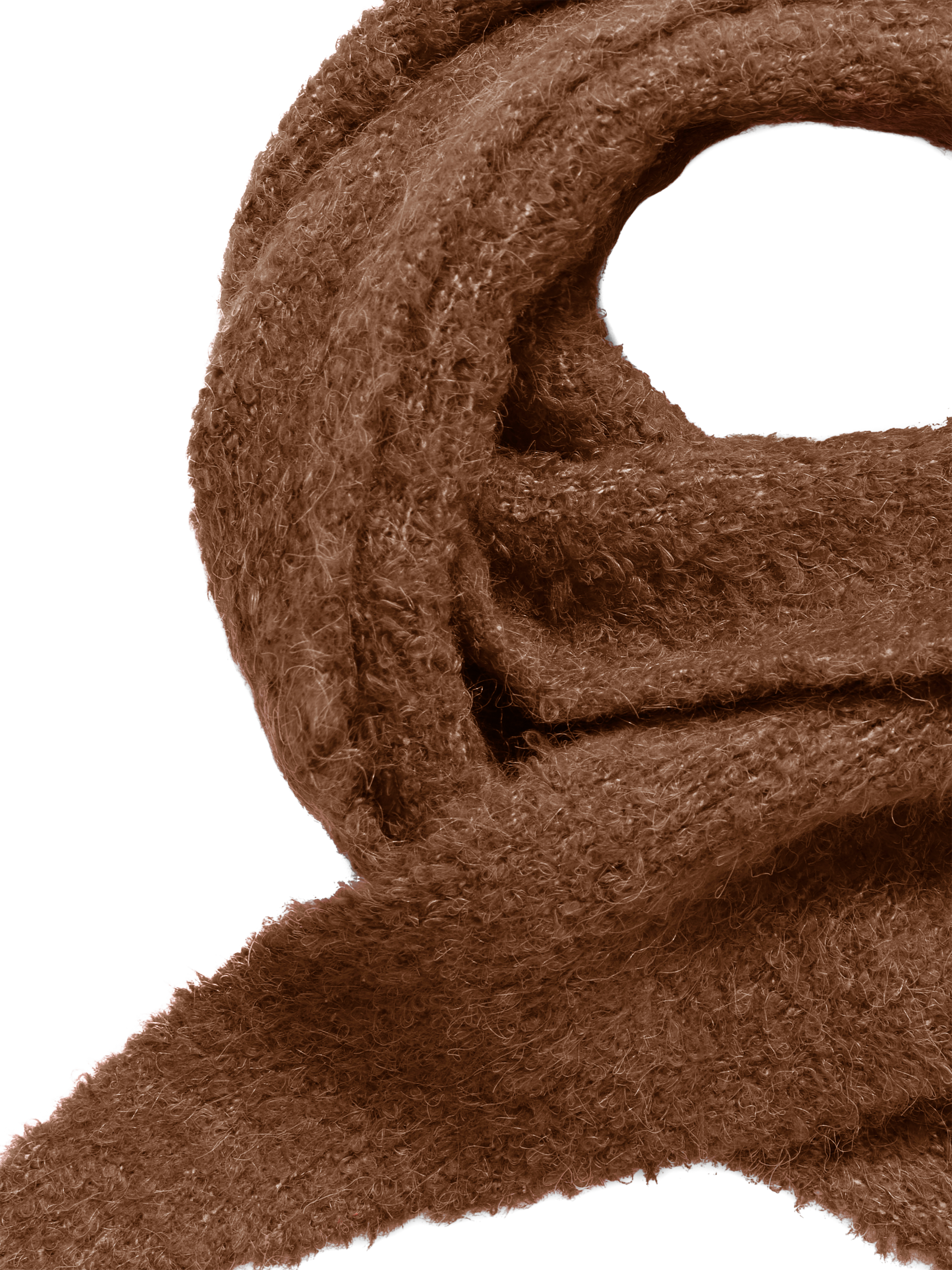Product image 2 of 2, which shows ICHI Aui Textured Scarf, Coffee Bean, One Size