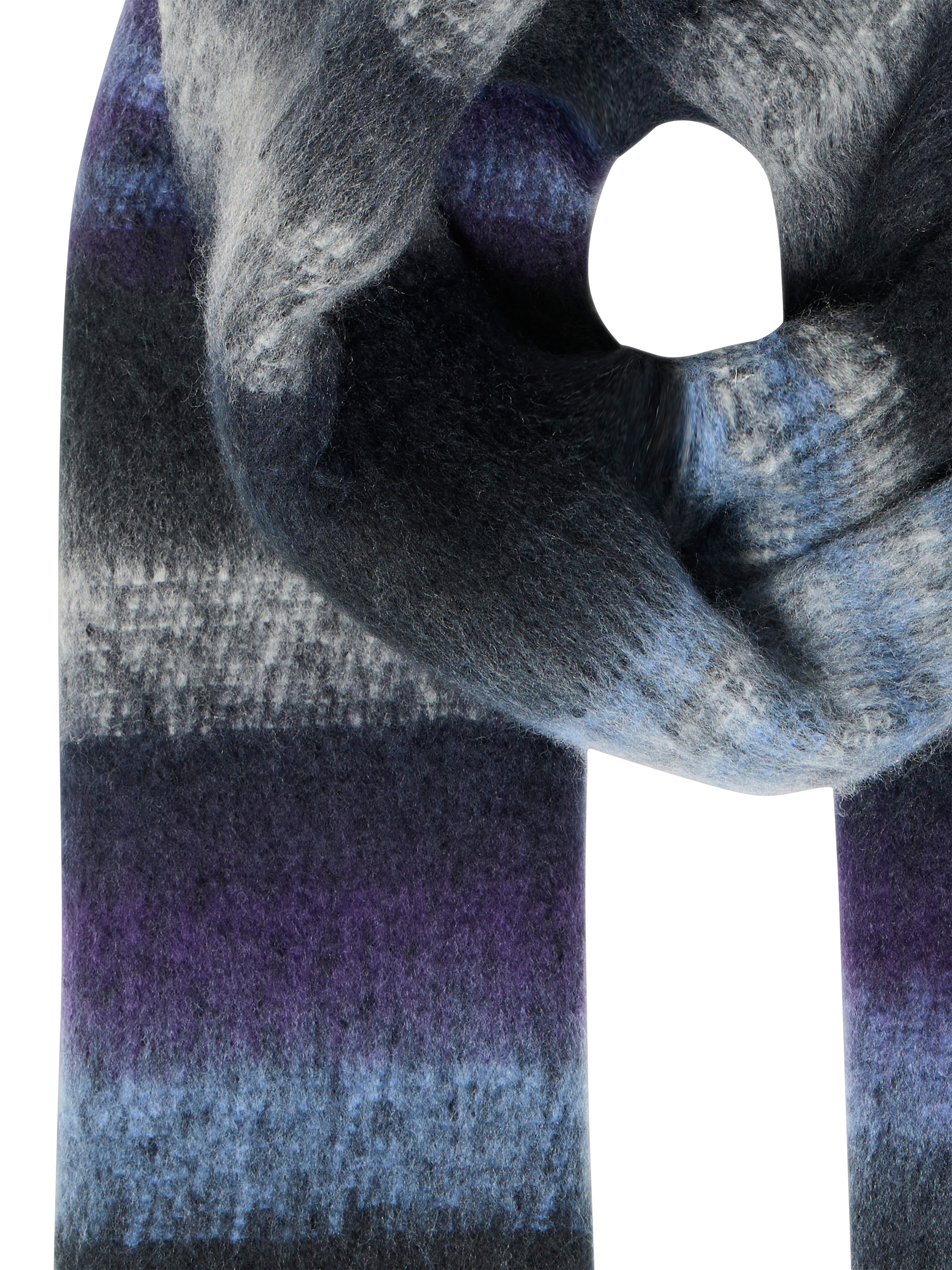 Product image 2 of 2, which shows ICHI Mette Colour Block Scarf, Blue Yonder, One Size