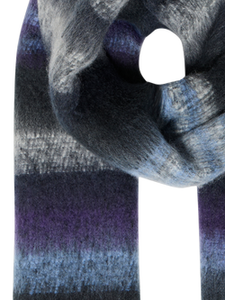 ICHI Mette Colour Block Scarf - view 2, Blue Yonder