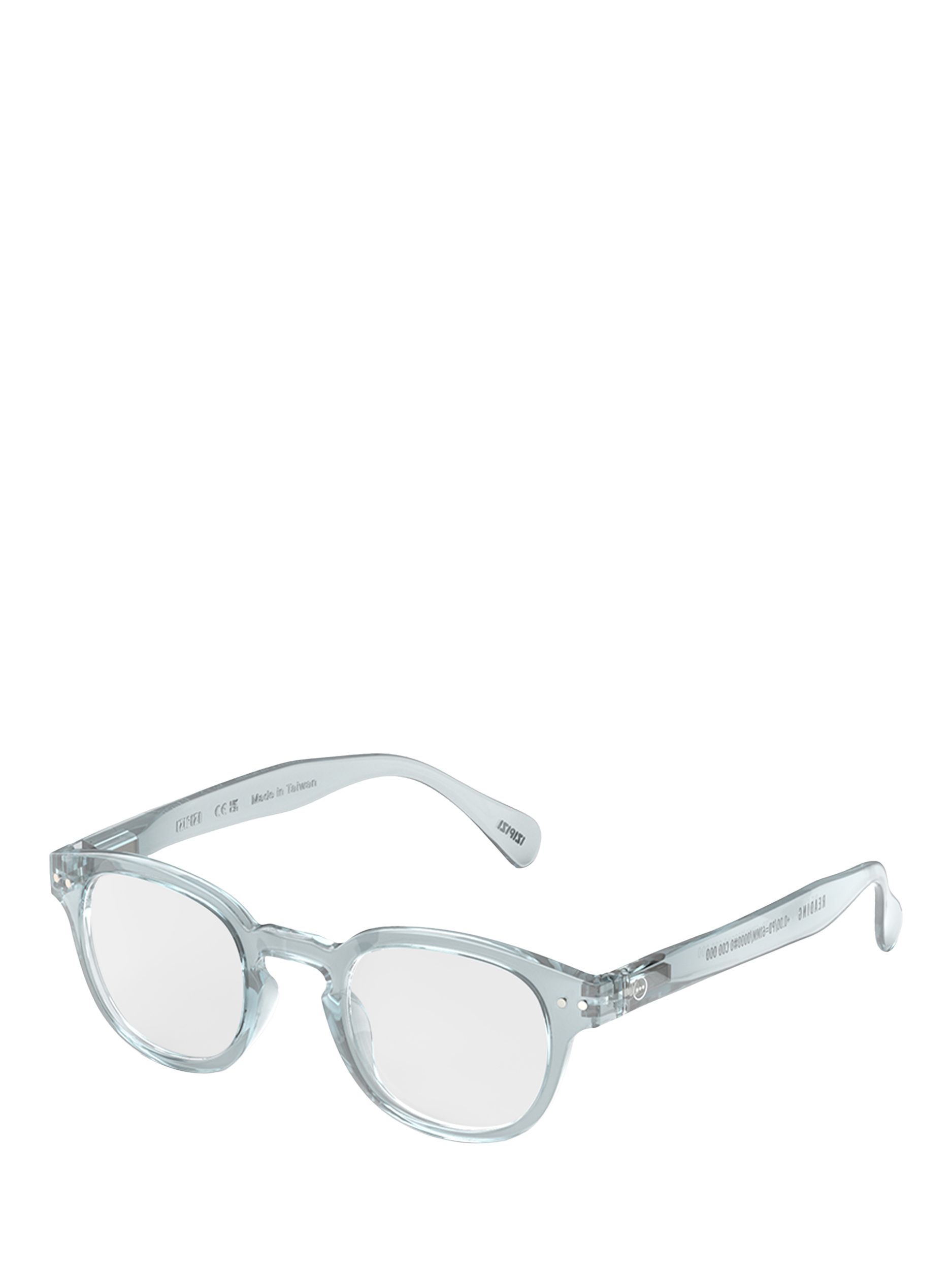 Product image 2 of 5, which shows IZIPIZI Crystal Reading Glasses, Frozen Blue, +1