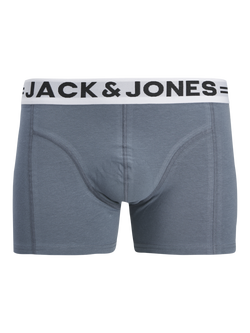 Jack & Jones Kids' Sense Organic Cotton Logo Trunks, Pack of 3 - view 2, Mineral Blue Multi