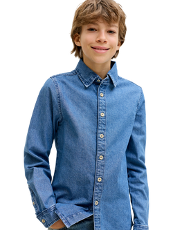 Jack & Jones Kids' Stanley 021 Jeans Shirt, Blue Denim - view 2, Blue Denim