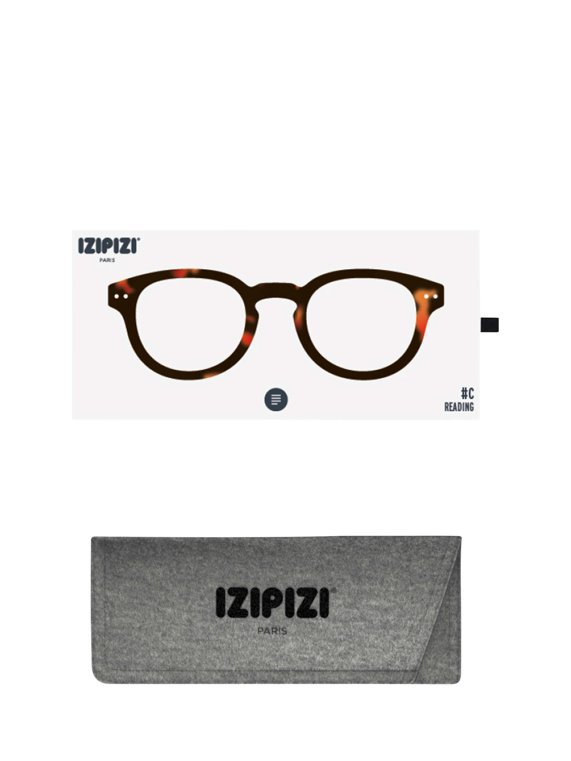 Product image 5 of 5, which shows IZIPIZI Tortoiseshell Reading Glasses, Brown, +1