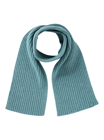 Benetton Kids' Wool Blend Rib Knit Scarf, Green