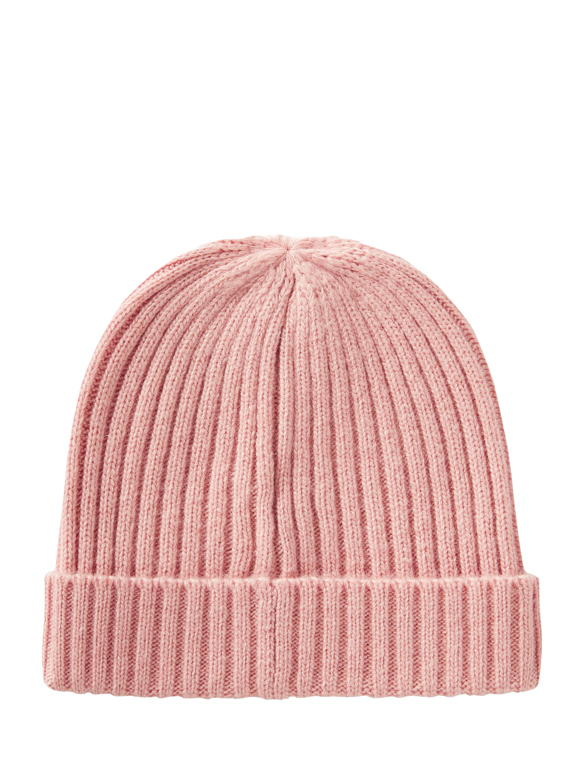 Product image 2 of 3, which shows Benetton Kids' Wool Blend Knitted Beanie Hat, Pink, 2-3 years
