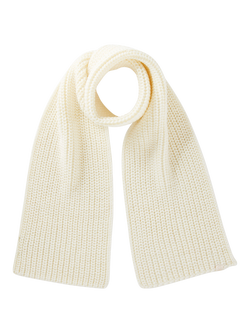 Benetton Kids' Chunky Knit Scarf, White, White