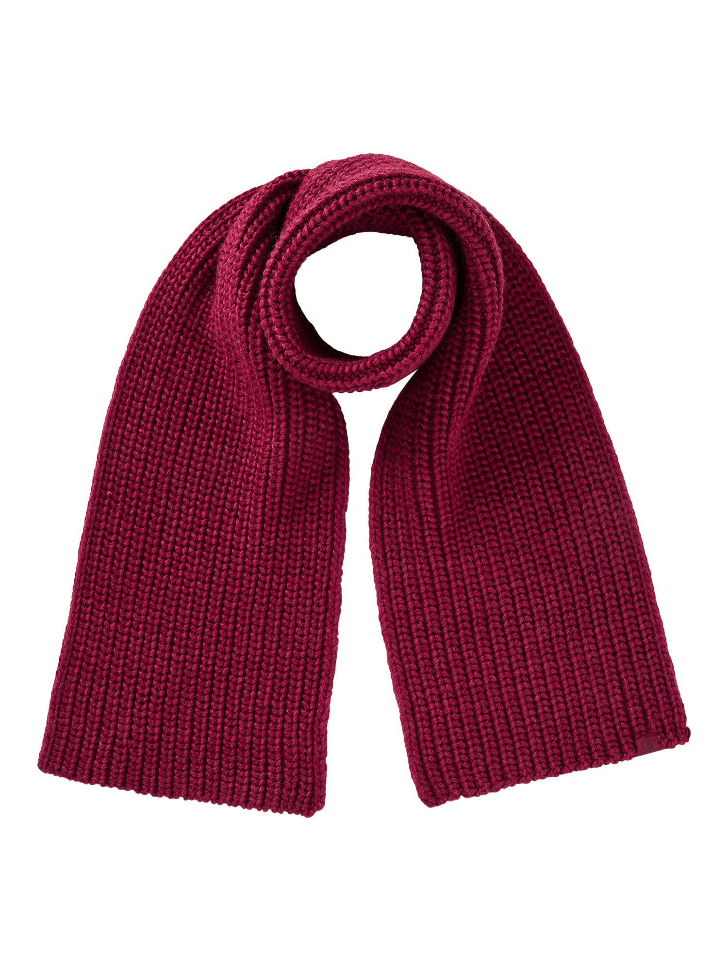 Product image 1 of 3, which shows Benetton Kids' Ribbed Knit Wool Blend Scarf, Red, One