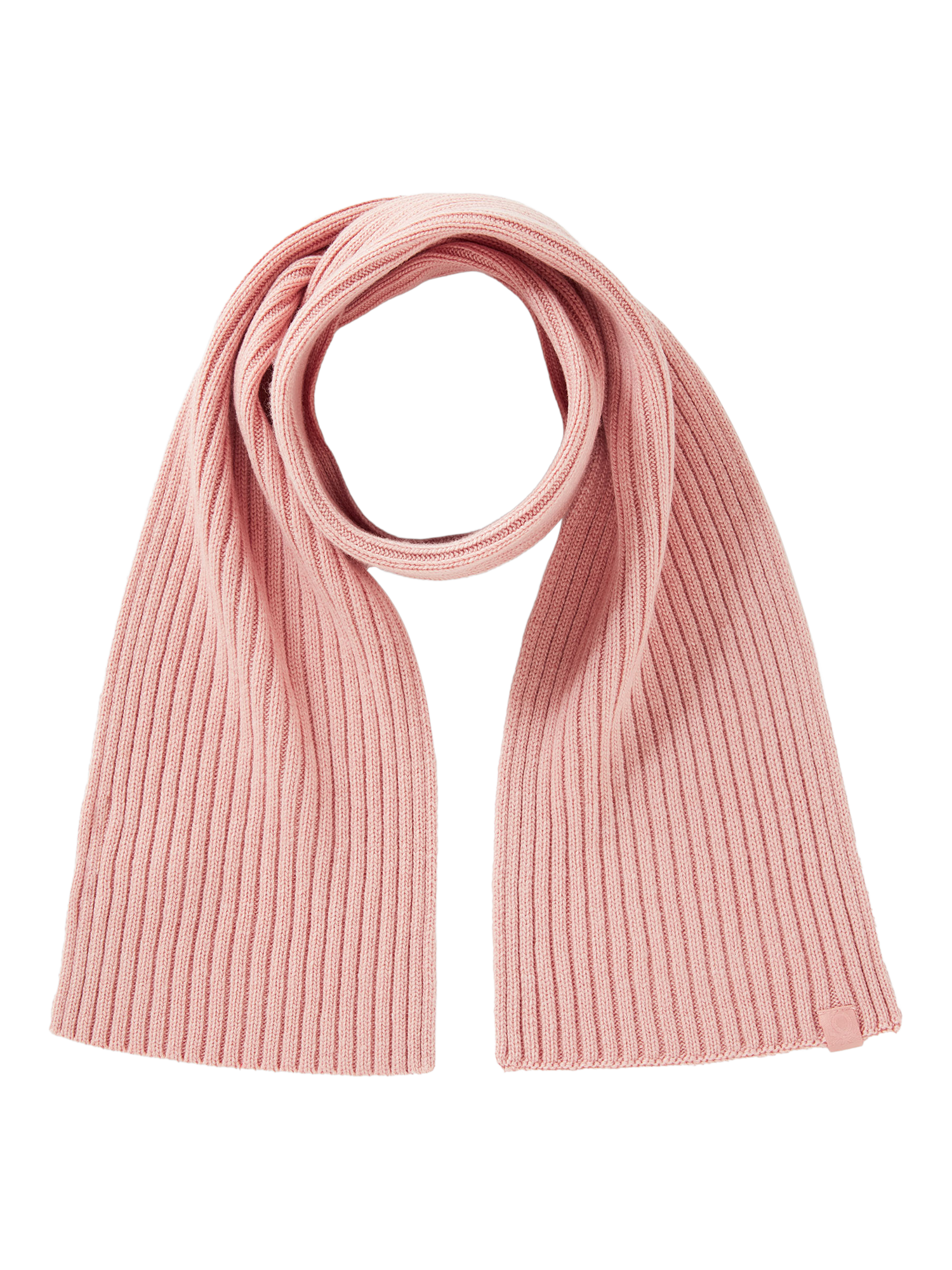 Product image 1 of 3, which shows Benetton Kids' Wool Blend Rib Knit Scarf, Pink, 3-4 years