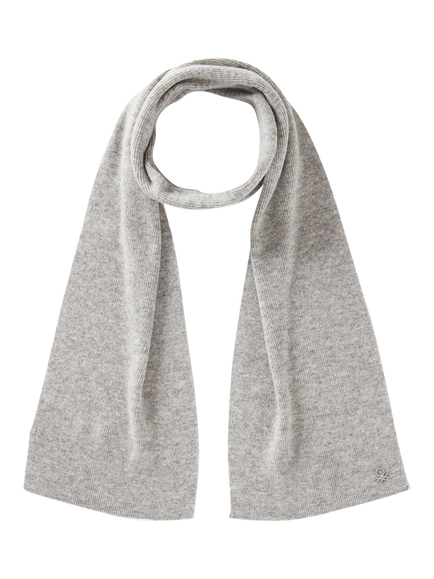 Benetton Kids' Wool Blend Scarf, Grey