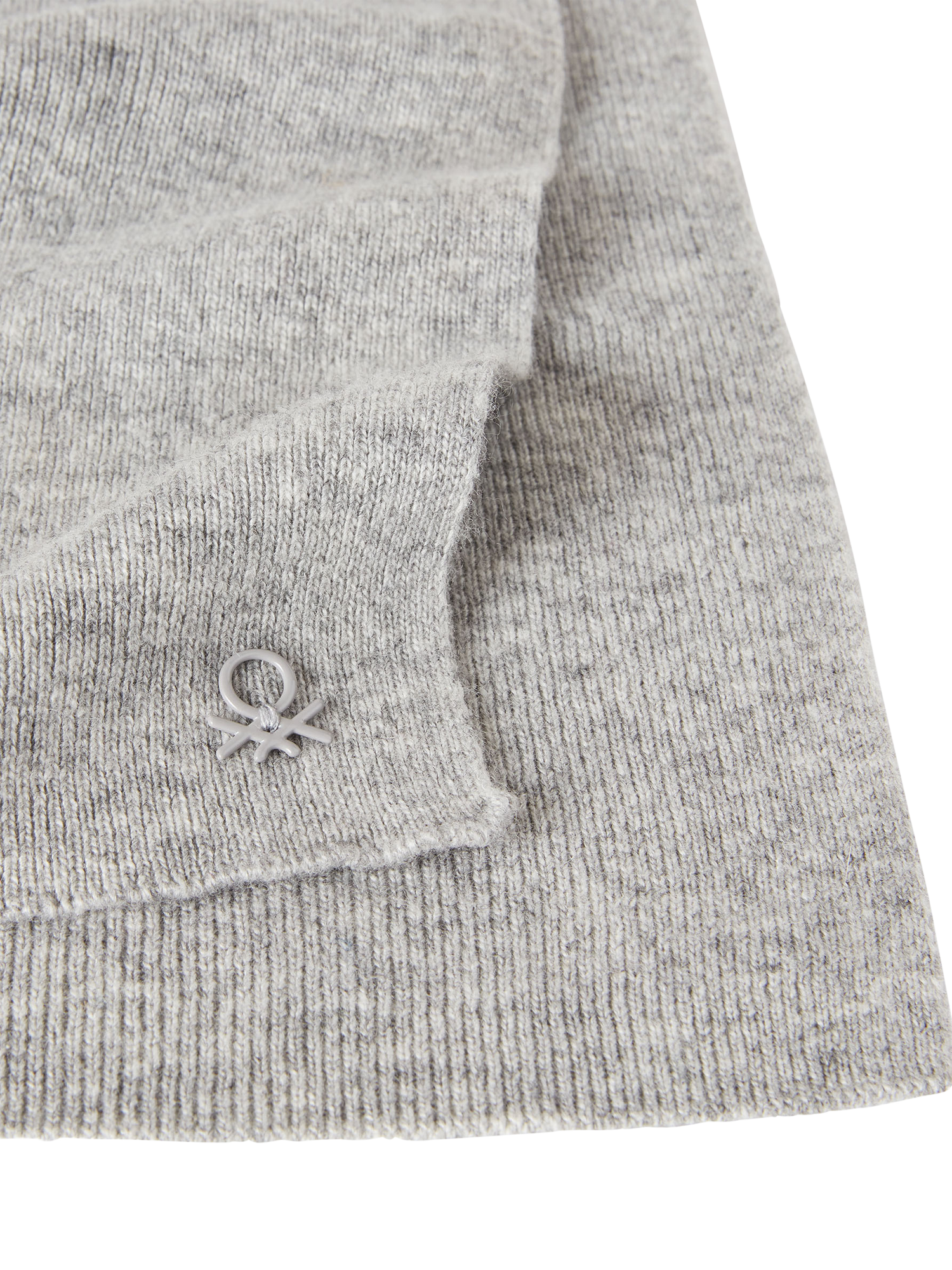 Product image 3 of 3, which shows Benetton Kids' Wool Blend Scarf, Grey