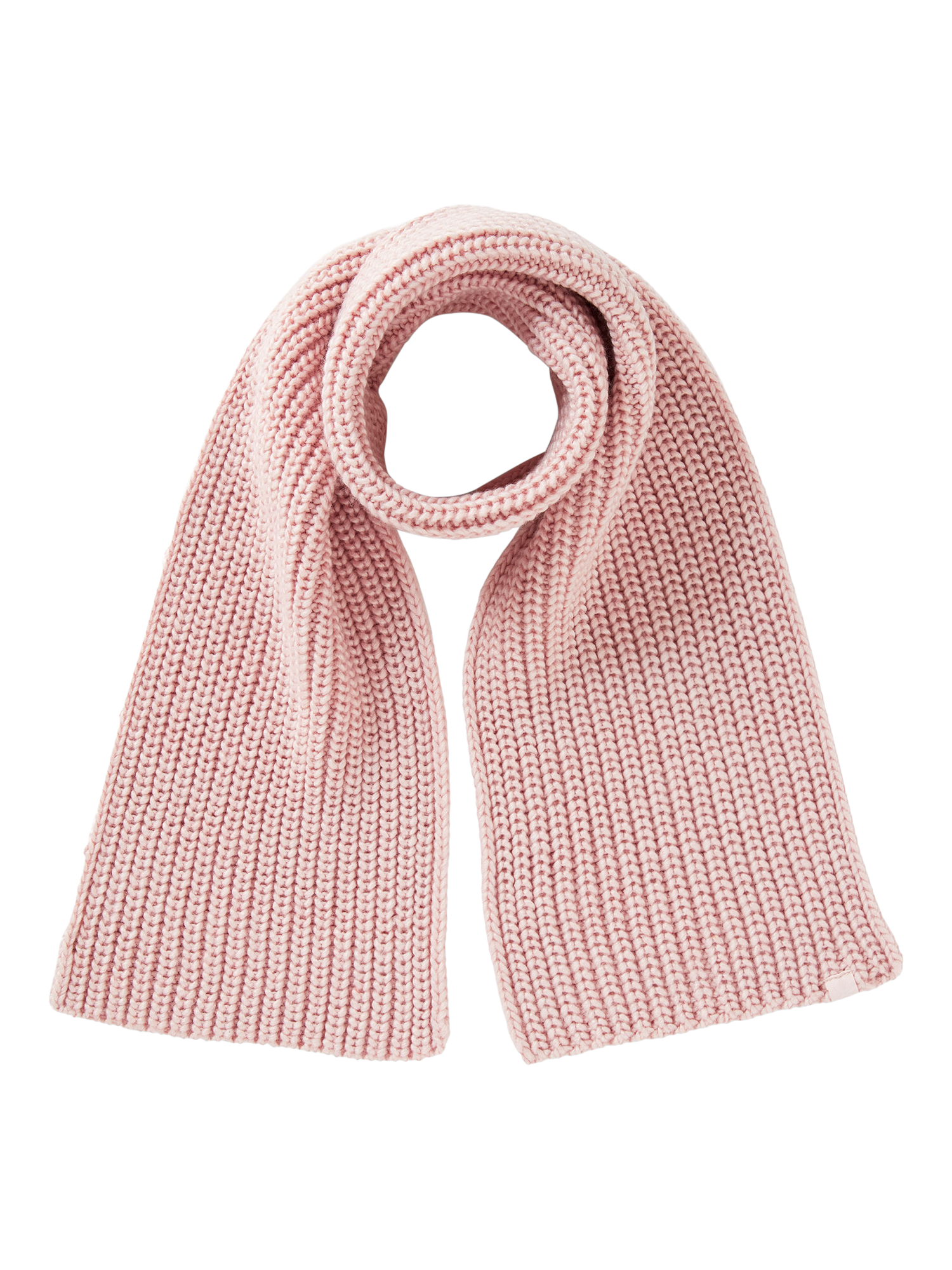 Product image 1 of 3, which shows Benetton Kids' Ribbed Knit Wool Blend Scarf, Pink, One