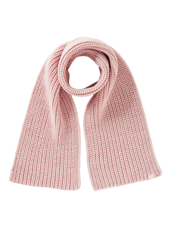 Benetton Kids' Ribbed Knit Wool Blend Scarf, Pink