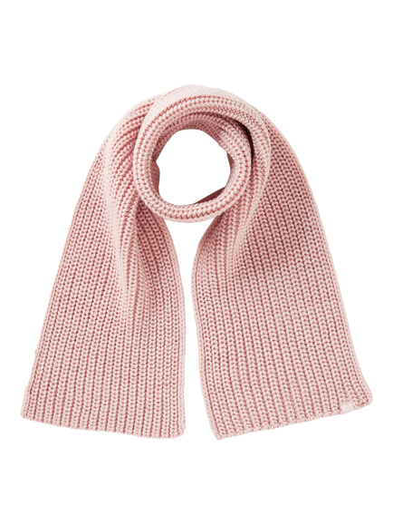 Benetton Kids' Ribbed Knit Wool Blend Scarf, Pink