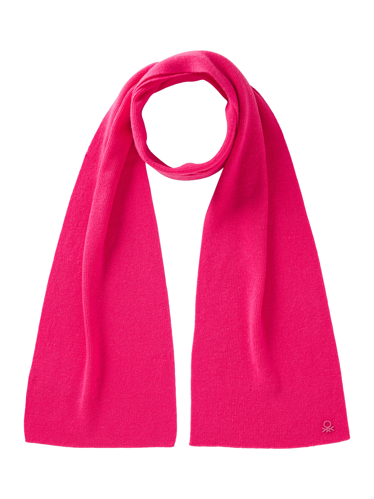 Product image 1 of 3, which shows Benetton Kids' Ribbed Knit Wool Blend Scarf, Pink, One