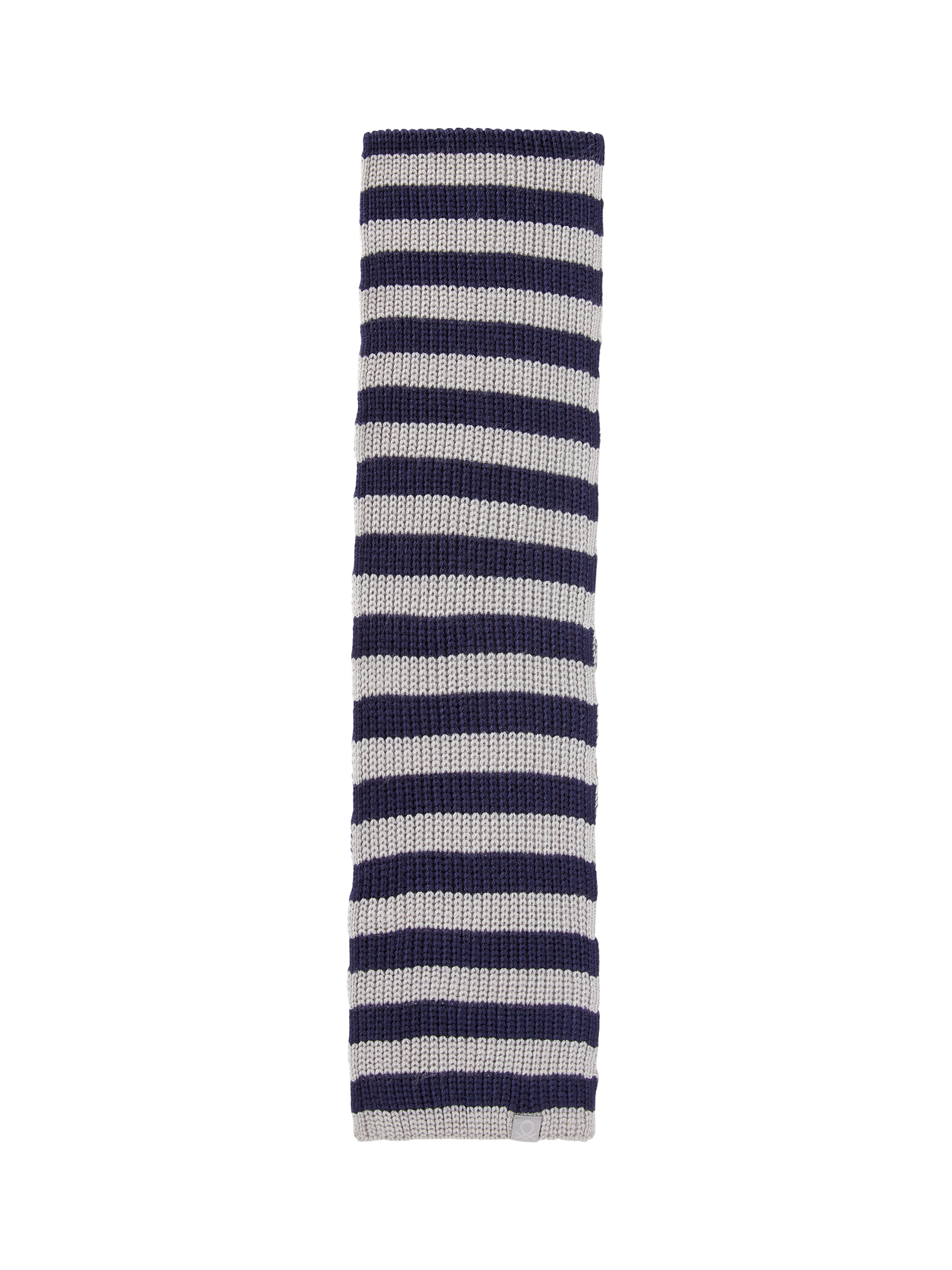 Product image 2 of 3, which shows Benetton Kids' Two Tone Striped Knit Scarf, Grey, 3-4 years