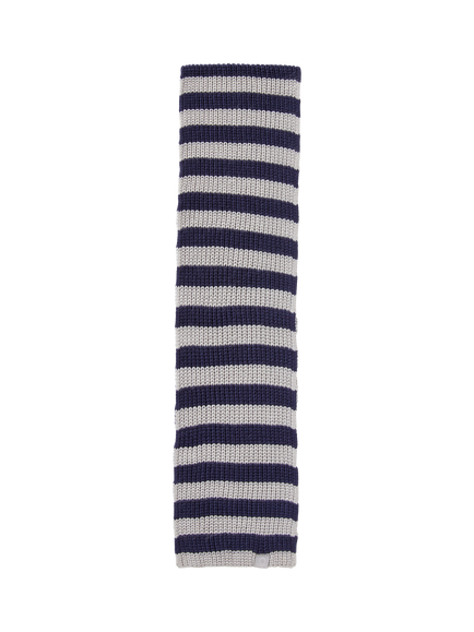 Benetton Kids' Two Tone Striped Knit Scarf - view 2, Grey