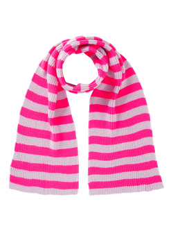 Benetton Kids' Two Tone Striped Knit Scarf, Violet