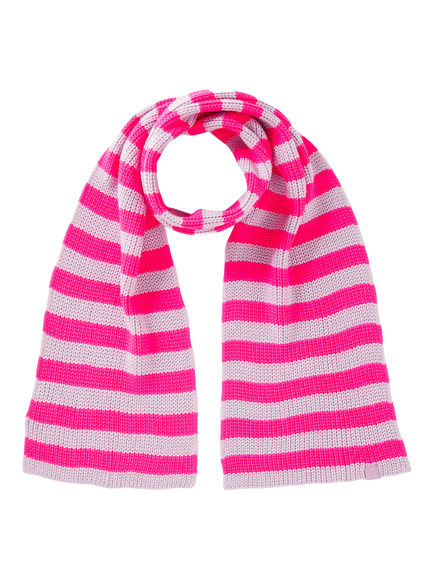 Benetton Kids' Two Tone Striped Knit Scarf, Violet